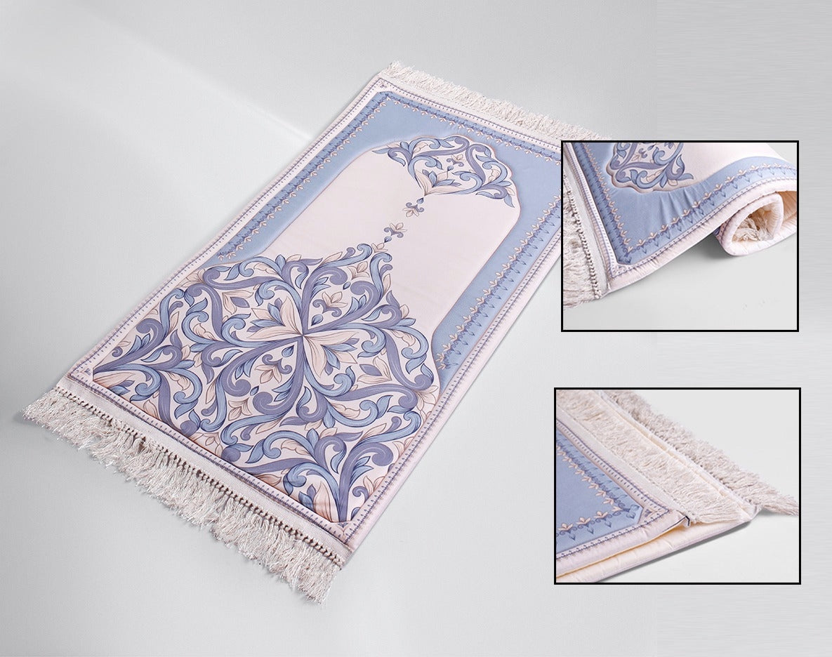 comfort prayer mat " hedayah" in baby blue