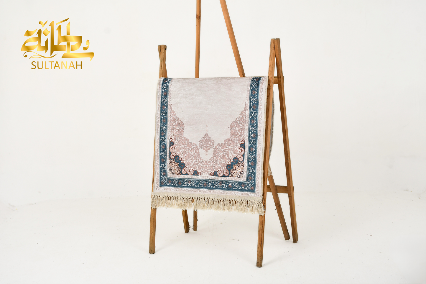 Luxury Velvet Prayer Mat "Doaa (دعاء)" in Mint Green سجاده صلاه قطيفه فاخره